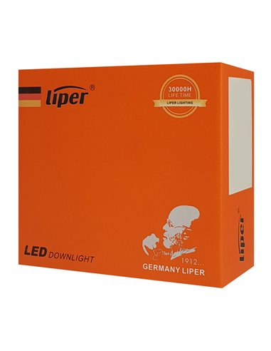 LIPER LED φωτιστικό LP-COB7B, 7W, χωνευτό, 4000K, Φ9.8, λευκό