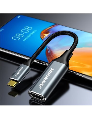 ROCKROSE αντάπτορας USB Type-C σε HDMI Infinity H, 4K, γκρι