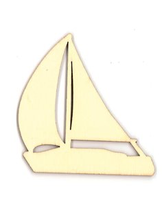 Καράβι ξύλινο 8x7,9x0,3εκ.