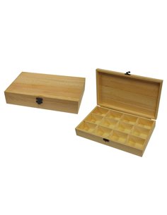 Θήκη ξύλινη με 12 θέσεις 19x31x6εκ. με κλείστρο