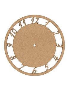 Ρολόι mdf με νούμερα  Ø250x3χιλ.