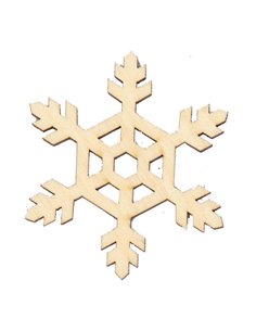 Στολίδι νιφάδα εξάγωνο σημύδα 75x3χιλ.