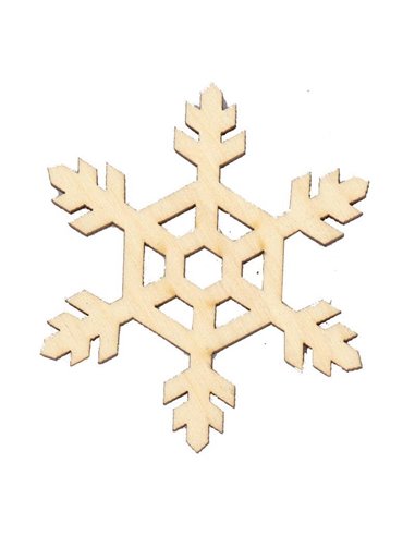 Στολίδι νιφάδα εξάγωνο σημύδα 75x3χιλ.