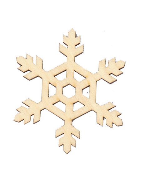 Στολίδι νιφάδα εξάγωνο σημύδα 75x3χιλ.