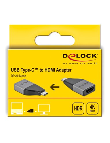 DELOCK αντάπτορας USB 3.2 Gen 1 Type-C σε HDMI 64119, 4K 60 Hz