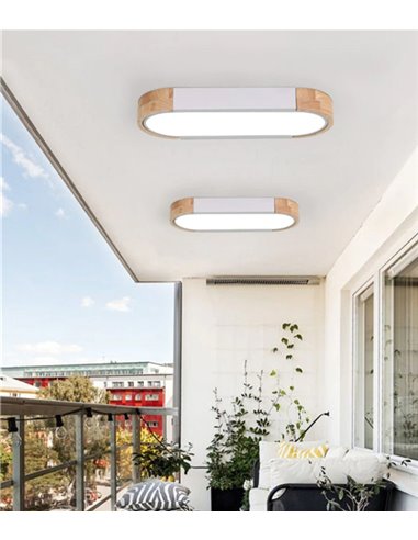 POWERTECH LED φωτιστικό οροφής HLL-0048, 12W, 960lm, 35x14cm, λευκό