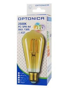 OPTONICA LED λάμπα ST64 1305, 8W, 2500K, E27, 700lm