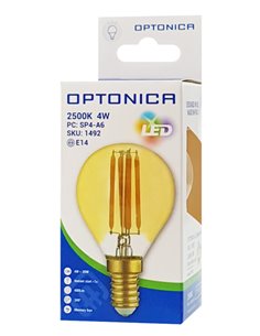 OPTONICA LED λάμπα G45 Filament 1492, 4W, 2500K, E14, 400lm