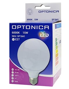 OPTONICA LED λάμπα G95 1841, 15W, 6000K, E27, 1200lm