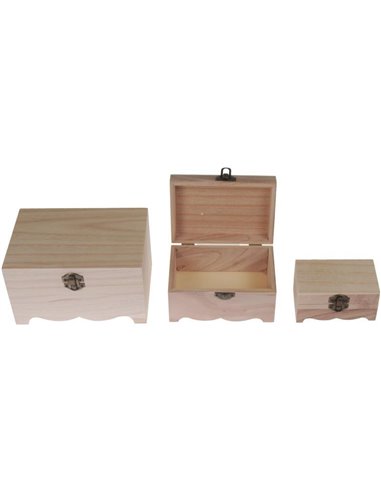Κουτιά ξύλινα σετ 3 τεμαχίων