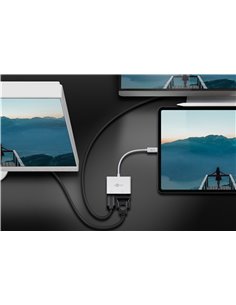 GOOBAY αντάπτορας USB Type-C σε HDMI+VGA 52430, 4K, 14cm, λευκός