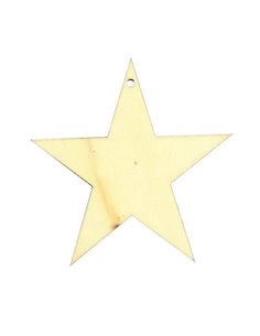 Αστέρι ξύλινο με τρύπα 8x7,7x0,3εκ.