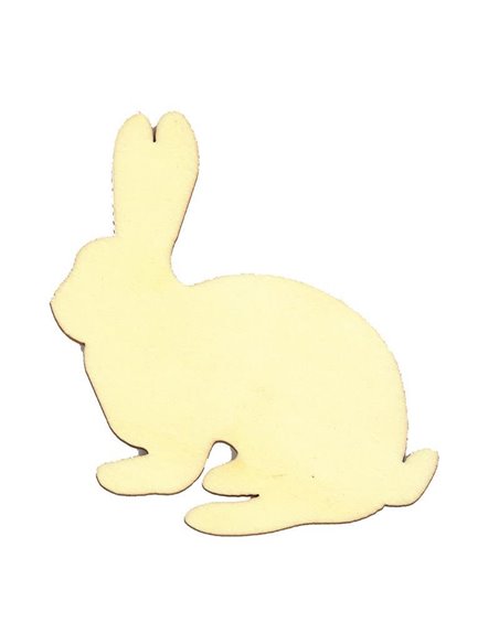 Λαγός ξύλινος 8x7.6x0.3εκ.