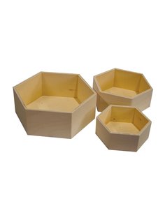 Κουτιά εξάγωνα σετ 3τεμαχίων