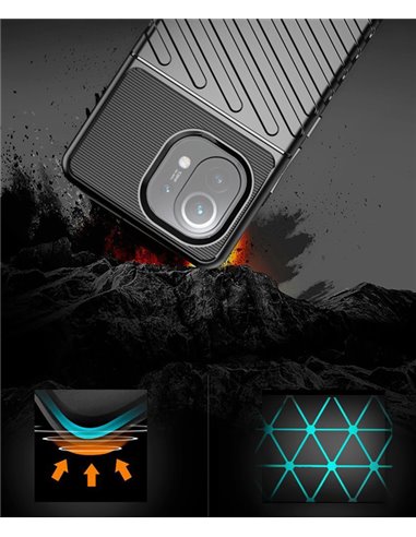POWERTECH Θήκη Thunder MOB-1636 για iPhone 12 Pro Max, μαύρη