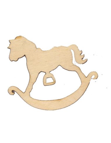 Αλογάκι κουνιστό σημύδα 5,2x4,5x0,3εκ.