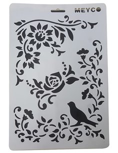 Στένσιλ απο πολυπροπυλένιο Α4 πουλάκι