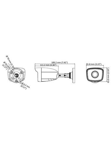 HIKVISION υβριδική κάμερα HiWatch HWT-B140-M, 2.8mm, 4MP, IP66