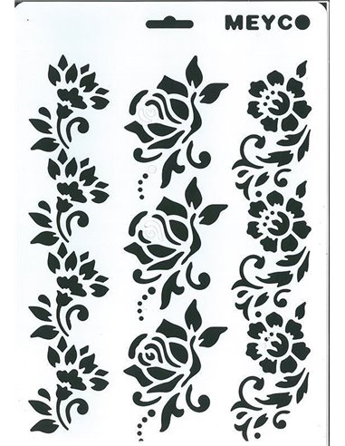 Στένσιλ απο πολυπροπυλένιο Α4 τριαντάφυλλα