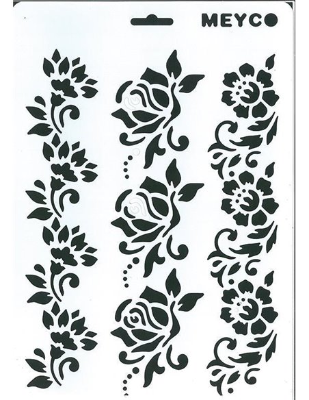 Στένσιλ απο πολυπροπυλένιο Α4 τριαντάφυλλα