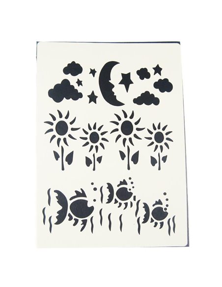 Στένσιλ Α4 απο πολυπροπυλένιο φεγγάρι