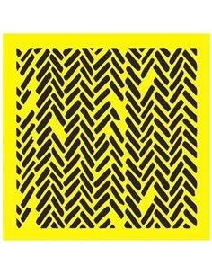 Στένσιλ πλαστικό "Ακανόνιστα ορθογώνια " 16x16εκ.  (ST0129)