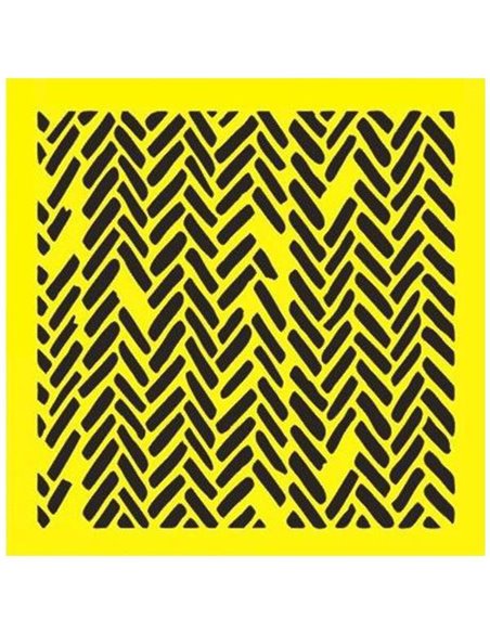 Στένσιλ πλαστικό "Ακανόνιστα ορθογώνια " 16x16εκ.  (ST0129)