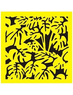 Στένσιλ πλαστικό "Φύλλα" 16x16εκ.  (ST0125)