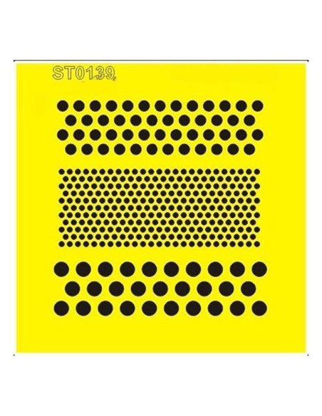 Στένσιλ πλαστικό "Πουά" 16x16εκ.  (ST0139Β)