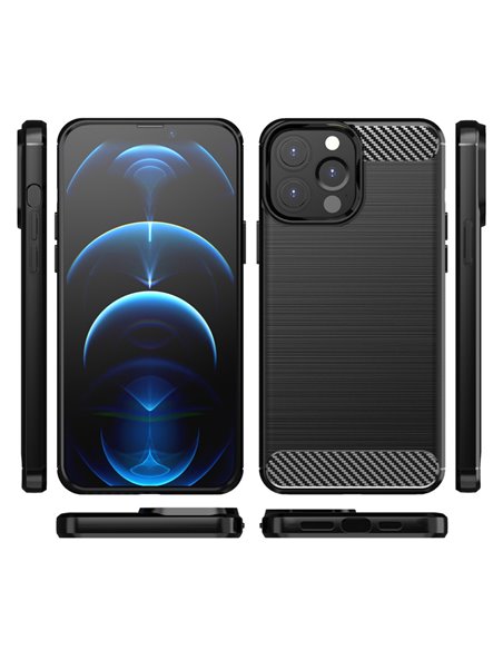 POWERTECH Θήκη Carbon MOB-1657 για iPhone 13 Pro, μαύρη