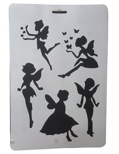 Στένσιλ απο πολυπροπυλένιο Α4 νεράιδες