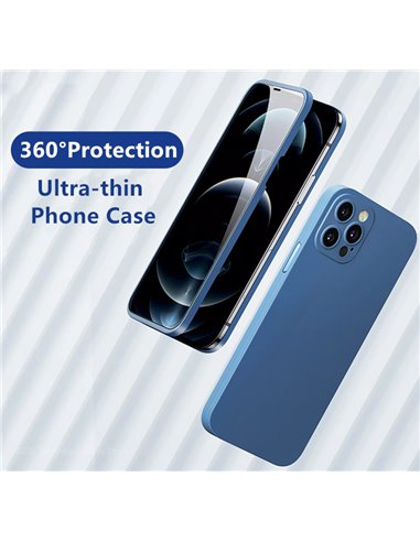 POWERTECH θήκη & tempered glass 2.5D TGC-0005 για iPhone 12 Pro, μπλε