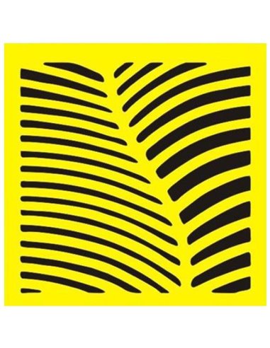 Στένσιλ πλαστικό "Φύλλo" 16x16εκ.  (ST0117)