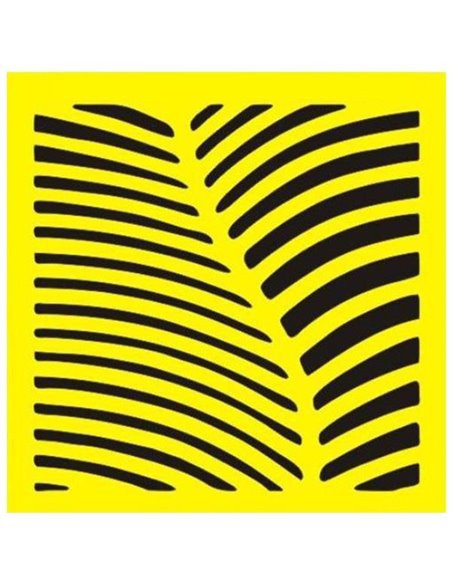 Στένσιλ πλαστικό "Φύλλo" 16x16εκ.  (ST0117)