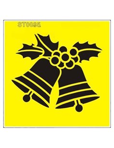 Στένσιλ πλαστικό "Καμπάνες" 16x16εκ.  (ST0085A)