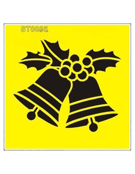 Στένσιλ πλαστικό "Καμπάνες" 16x16εκ.  (ST0085A)