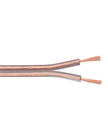 POWERTECH καλώδιο ήχου 2x 0.75mm² CAB-SP018, Copper, 10m, διάφανο