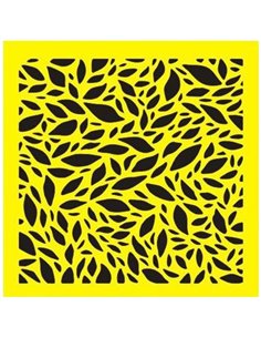 Στένσιλ πλαστικό "Φύλλα 2" 16x16εκ.  (ST0114)