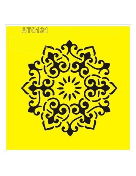 Στένσιλ πλαστικό "Μοτίβο 6" 16x16εκ.  (ST0131A)