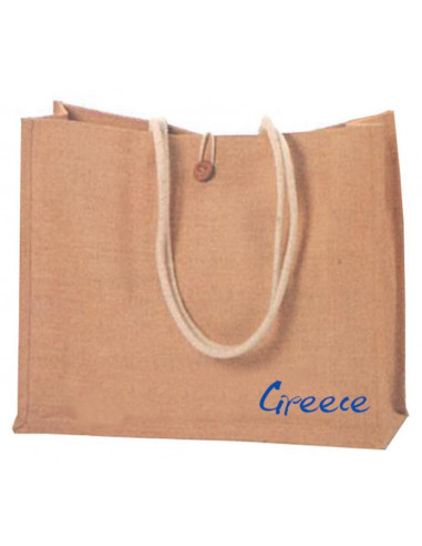 Τσάντα απο λινάτσα 35x45εκ.130γρ. "GREECE"