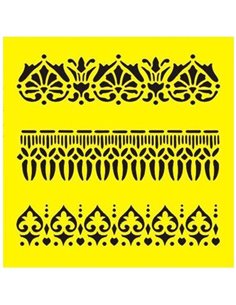 Στένσιλ πλαστικό "Μπορντούρα 2" 16x16εκ.  (ST0035)