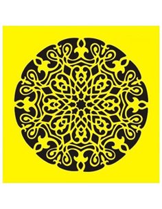 Στένσιλ πλαστικό "Μοτίβο 3" 16x16εκ.  (ST0067)