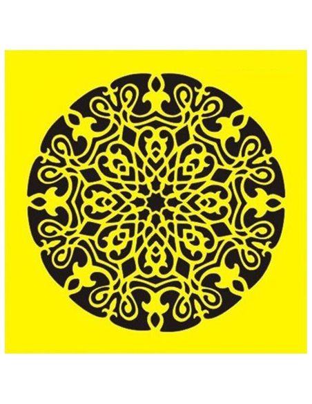 Στένσιλ πλαστικό "Μοτίβο 3" 16x16εκ.  (ST0067)