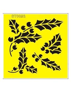 Στένσιλ πλαστικό "Γκι" 16x16εκ.  (ST0083A)