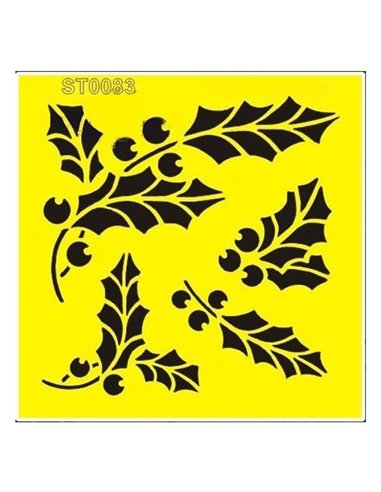 Στένσιλ πλαστικό "Γκι" 16x16εκ.  (ST0083A)