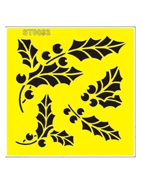 Στένσιλ πλαστικό "Γκι" 16x16εκ.  (ST0083A)