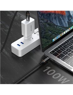 CABLETIME καλώδιο USB Type-C CT-USB4, 100W, 8K, 40Gbps, 1m, μαύρο