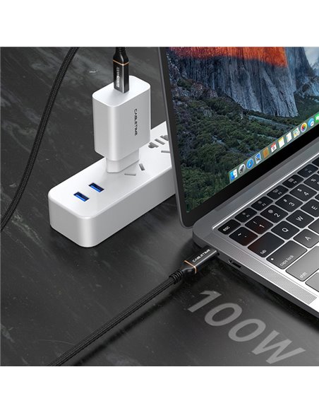 CABLETIME καλώδιο USB Type-C CT-USB4, 100W, 8K, 40Gbps, 1m, μαύρο