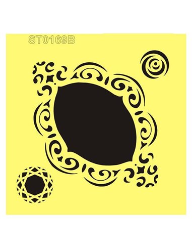 Στένσιλ πλαστικό "Μοτίβο 7" 16x16εκ.  (ST0169B)