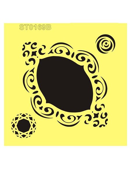 Στένσιλ πλαστικό "Μοτίβο 7" 16x16εκ.  (ST0169B)